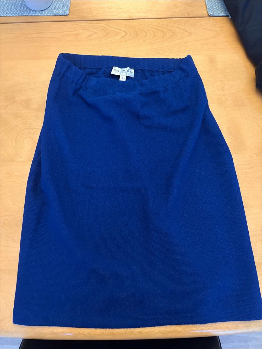St. John Collection Royal Blue Knit Pencil Skirt